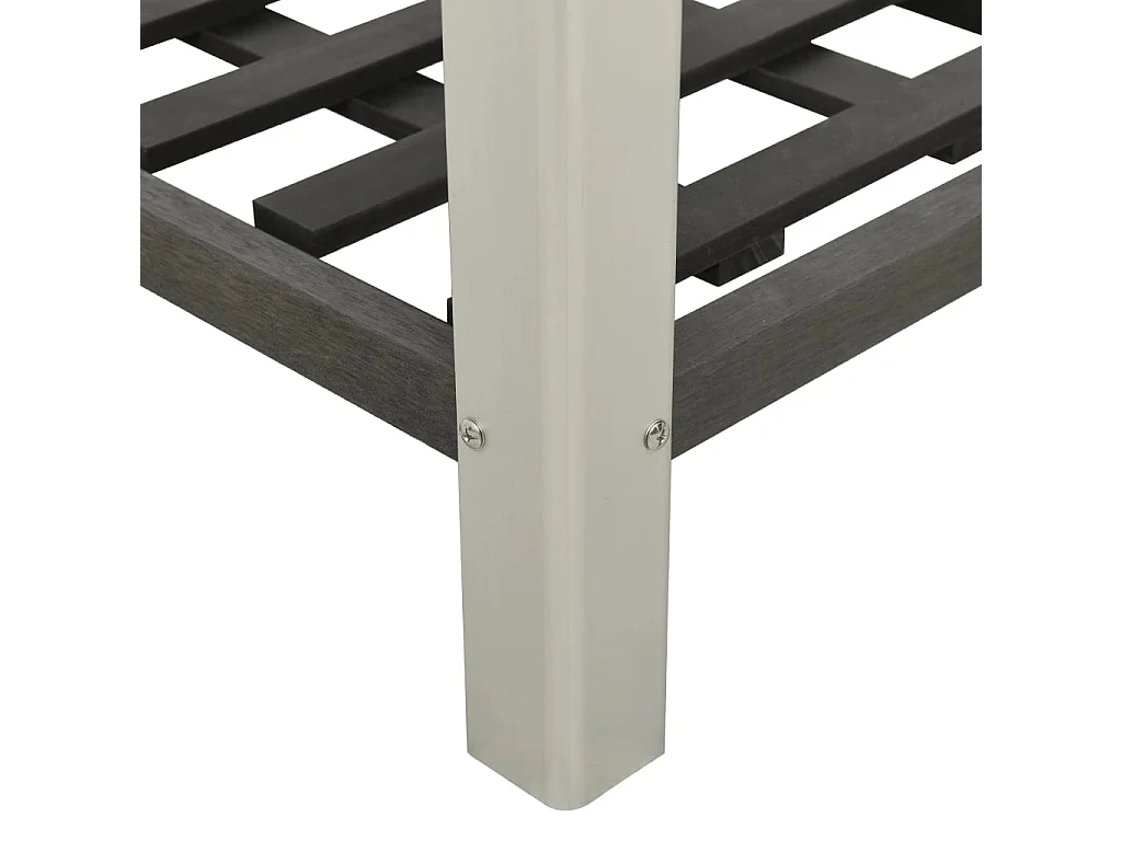 Mesa de cultivo para jardín con estante WPC gris 50x50x90 cm ES62241