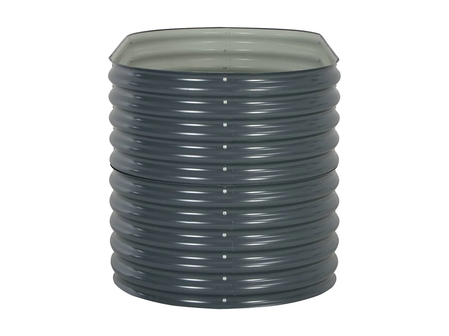 Jardinera de acero galvanizado gris 160x80x81 cm ES43367