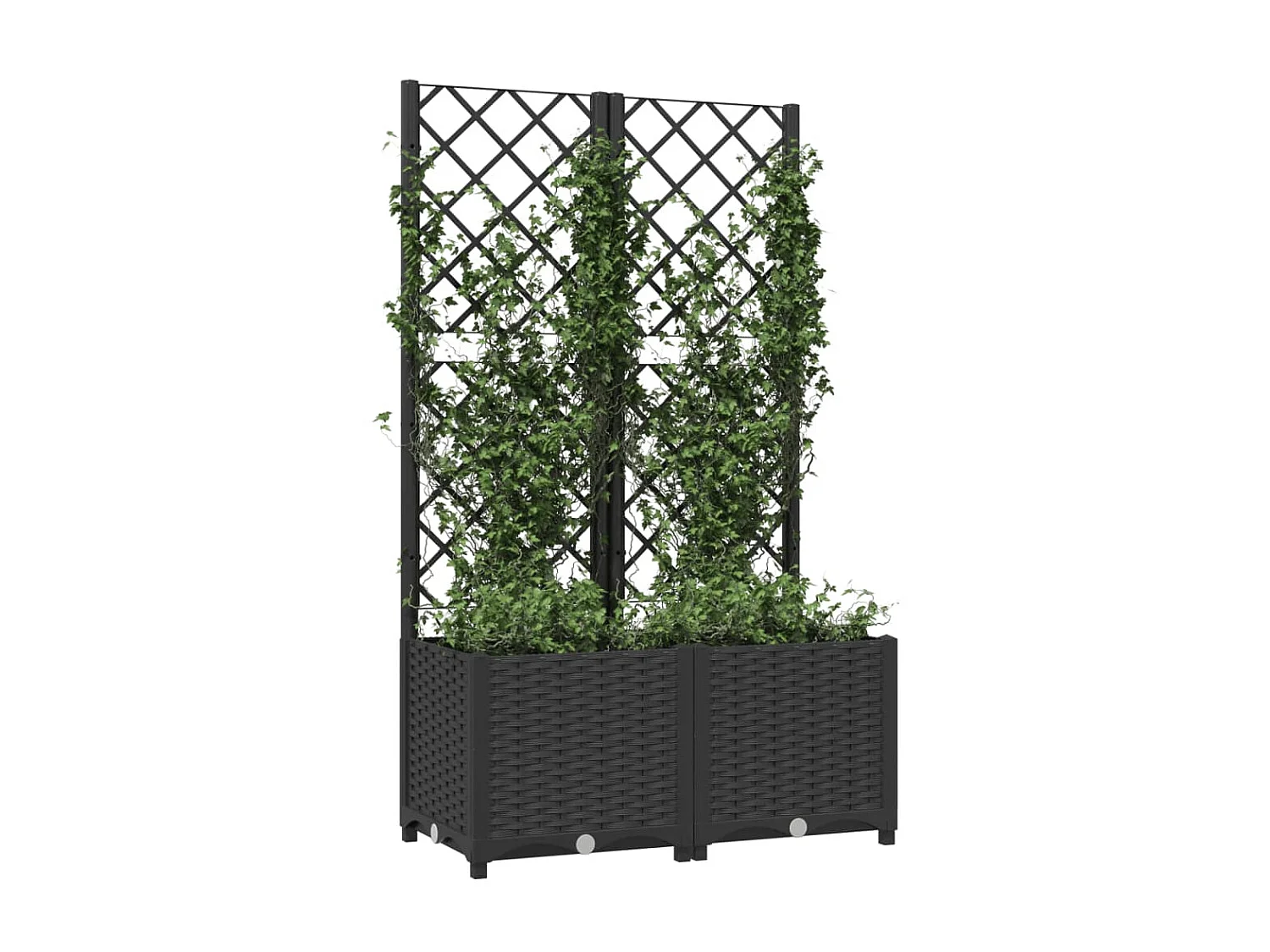 Jardinière avec treillis Noir 80x40x136 cm PP BE8810