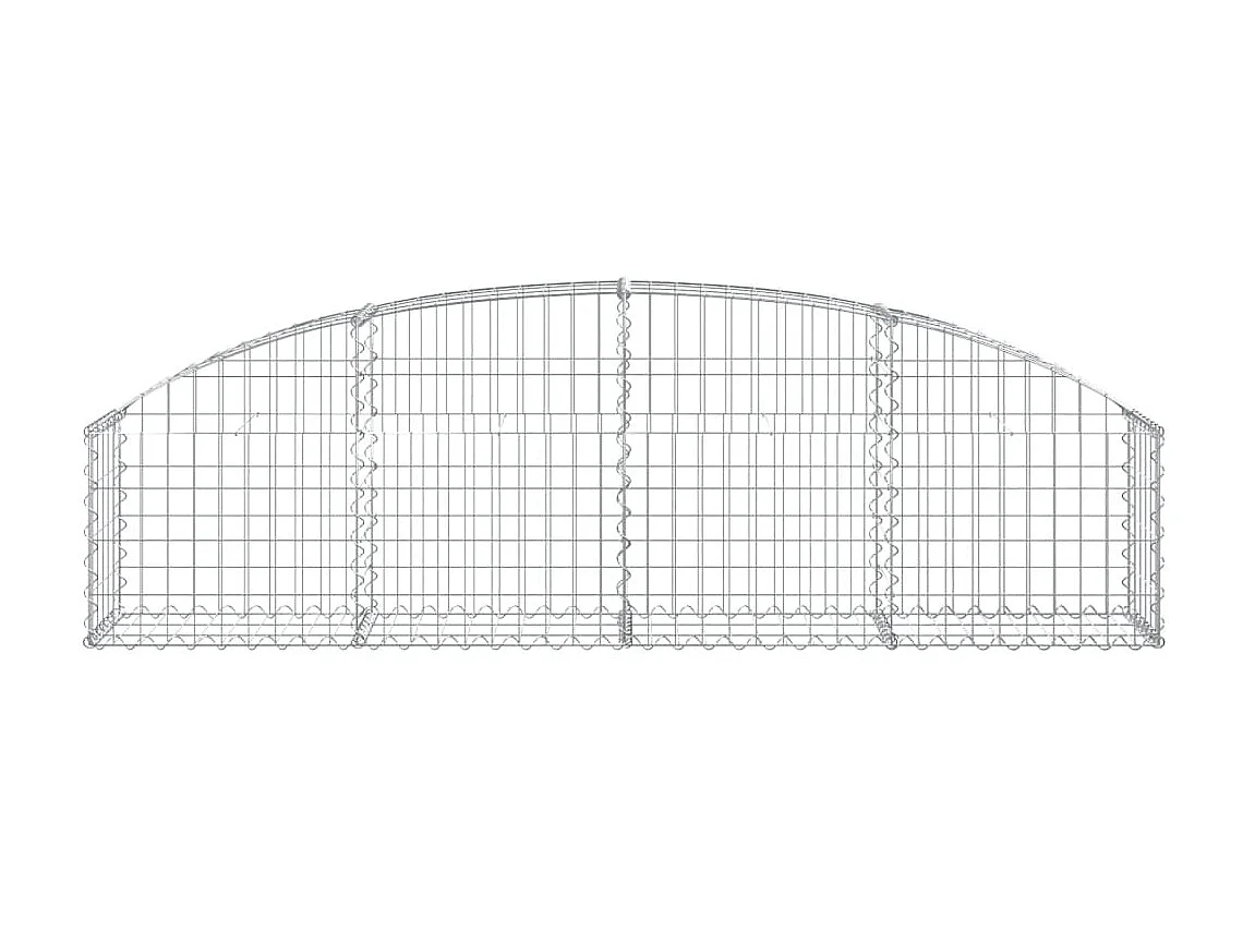 Panier de gabions arqué 200x30x40/60 cm Fer galvanisé WVGQ6708