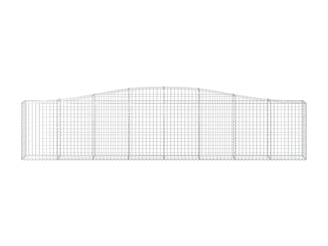 Panier de gabions arqué 400x30x80/100 cm Fer galvanisé WVGQ3629