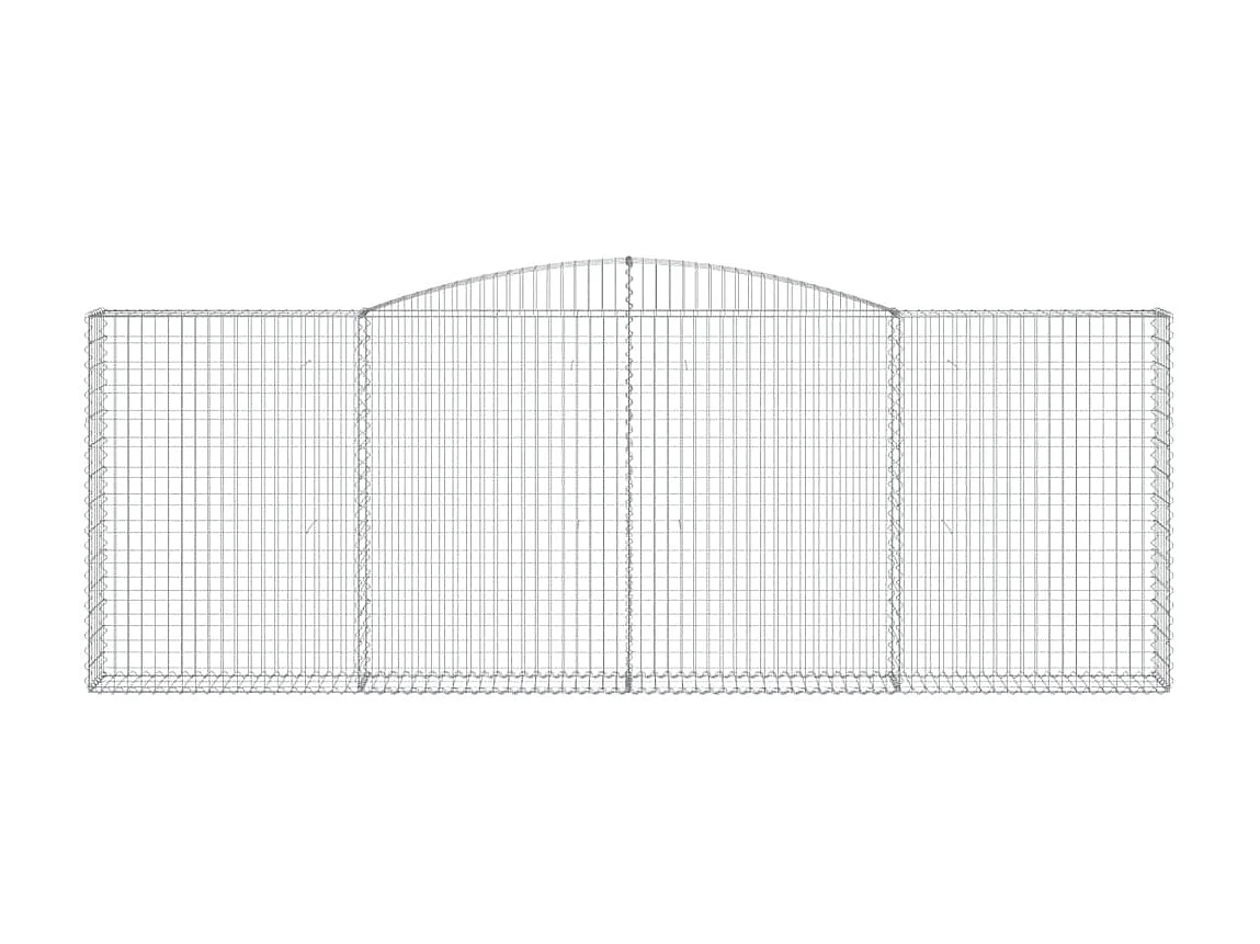 Panier de gabions arqué 400x30x140/160 cm Fer galvanisé WVGQ9880