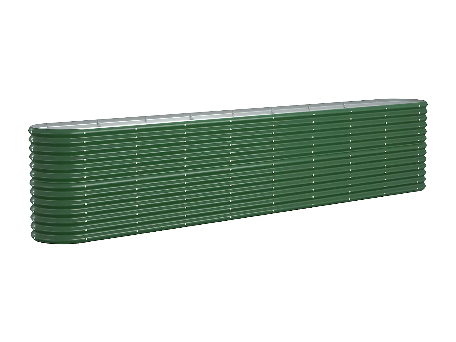 Jardinière Lit surélevé de jardin Acier enduit de poudre 332x40x68 cm Vert BE6891