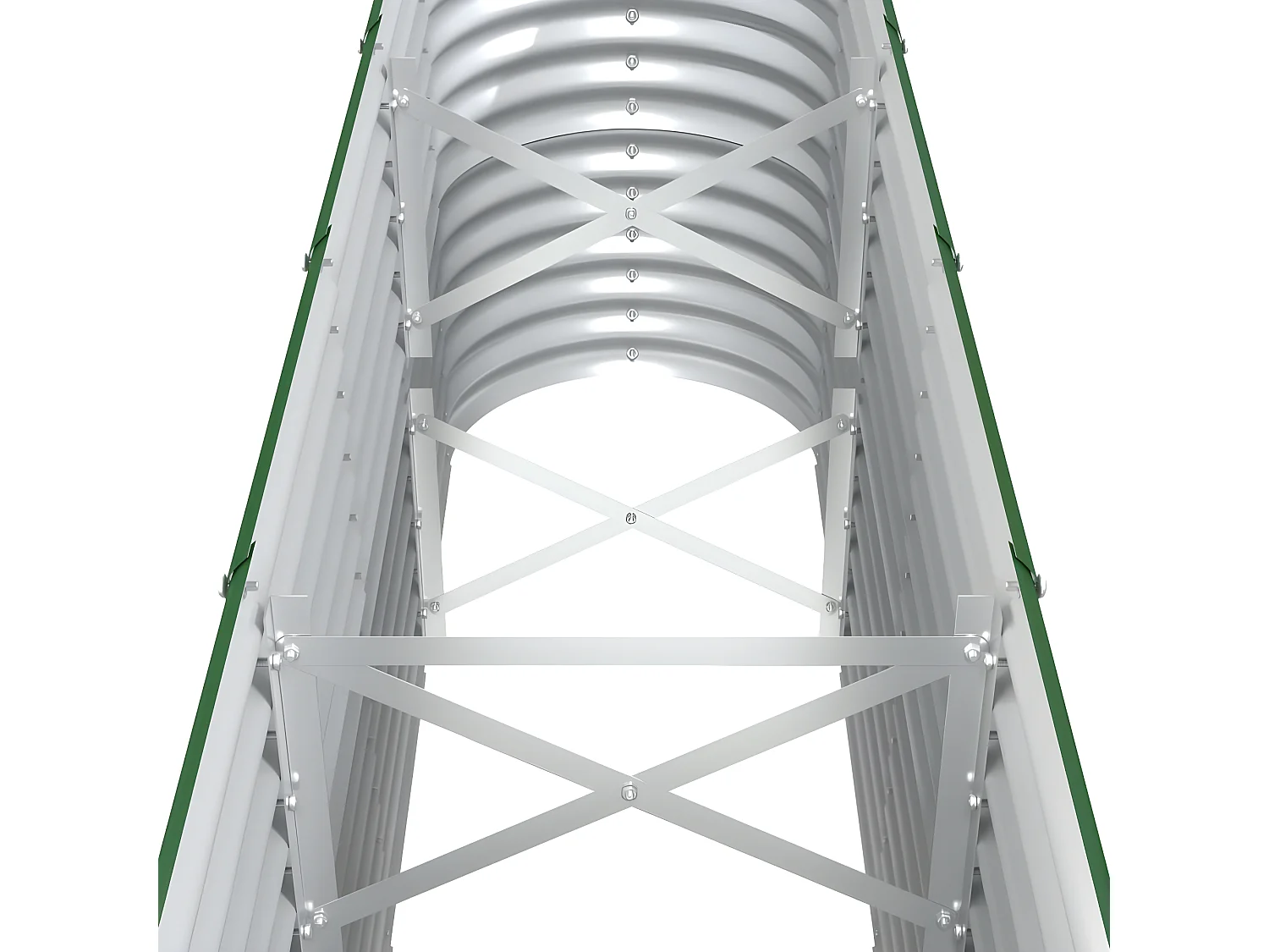 Jardinière Lit surélevé de jardin Acier enduit de poudre 332x40x68 cm Vert BE6891