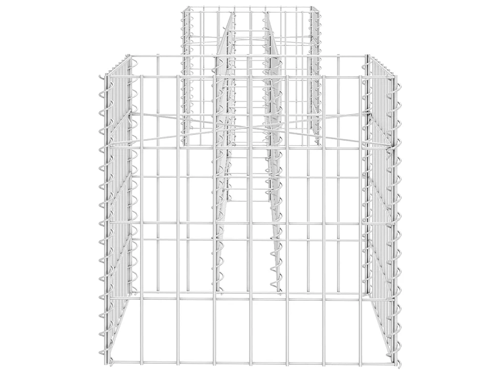 Jardinière à gabion en H Fil d'acier 260x40x40 cm WVGQ1032