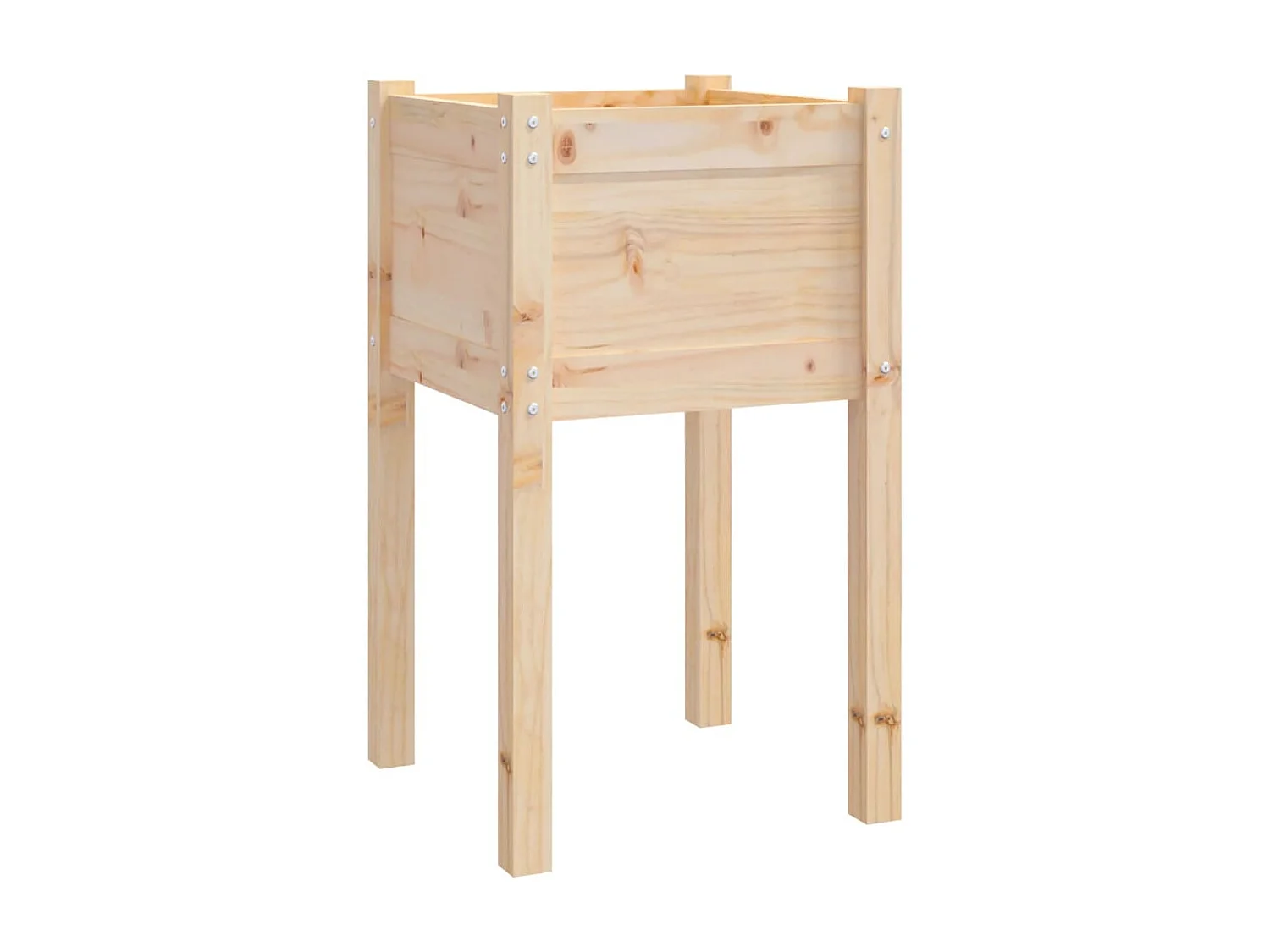 Jardinera de madera maciza de pino 50x50x70 cm ES46450