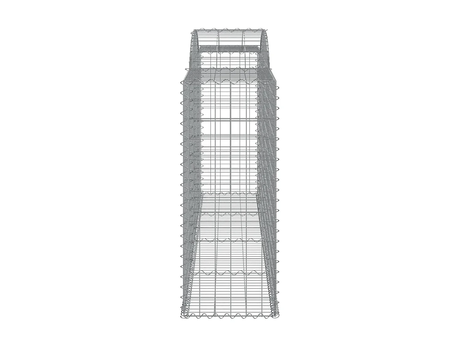 Paniers à gabions arqués 2 pcs 300x50x120/140 cm fer galvanisé WVGQ6663