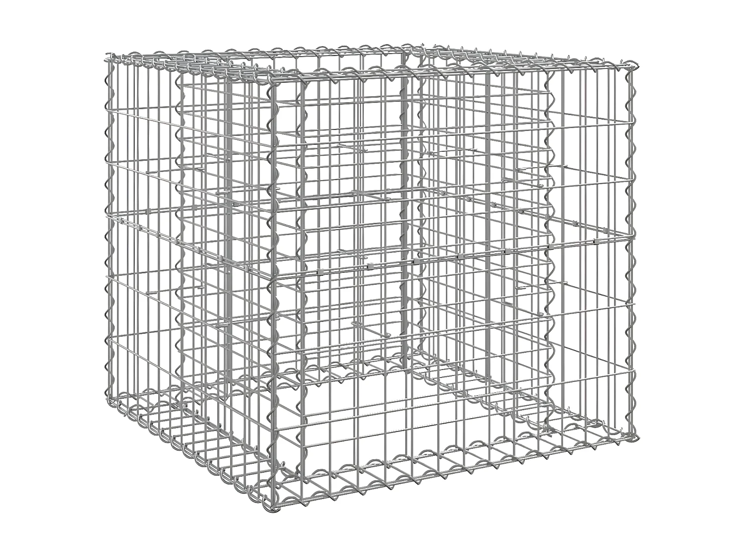 Schanskorf 70x70x65 cm gegalvaniseerd ijzer zilverkleurig NL658339