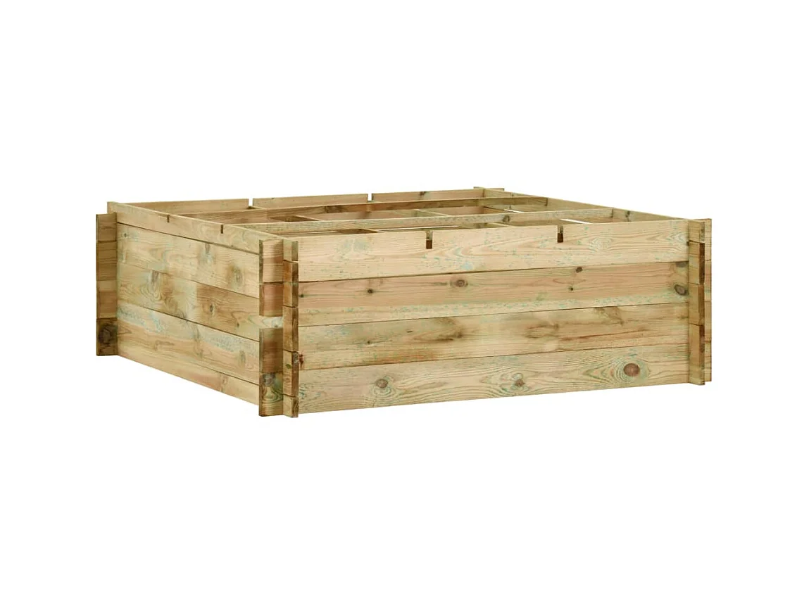 Jardinière pour légumes Bois de pin imprégné 120x120x40 cm BE8136