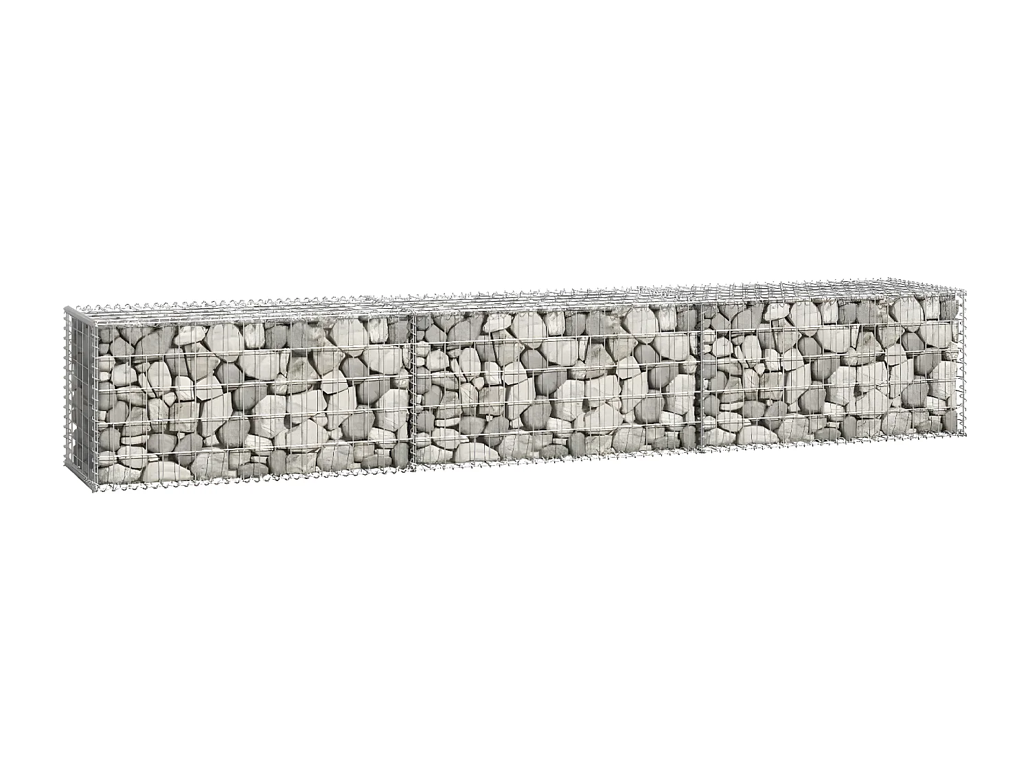 Muro de gaviones con cubiertas acero galvanizado 300x50x50 cm ES71869