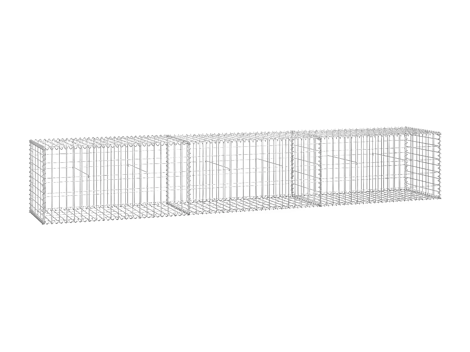 Mur en gabion avec couvercles Acier galvanisé 300 x 50 x 50 cm WVGQ4620