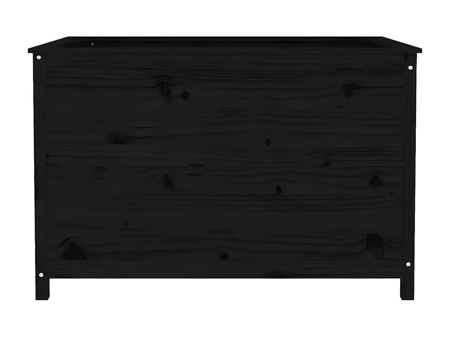 Plantenbak verhoogd 119,5x82,5x78 cm massief grenenhout zwart