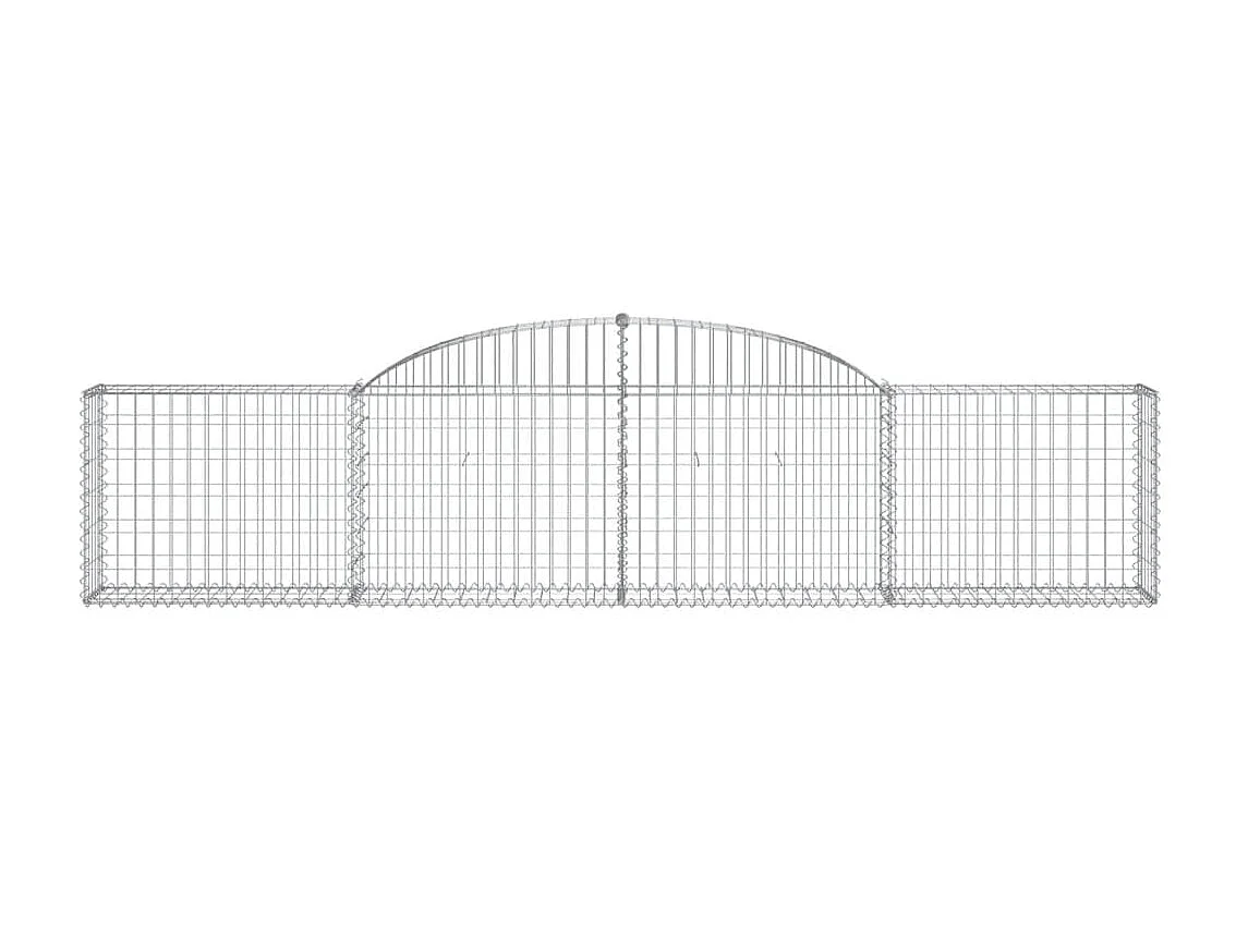 Paniers à gabions arqués 3 pcs 300x30x60/80 cm Fer galvanisé WVGQ5276