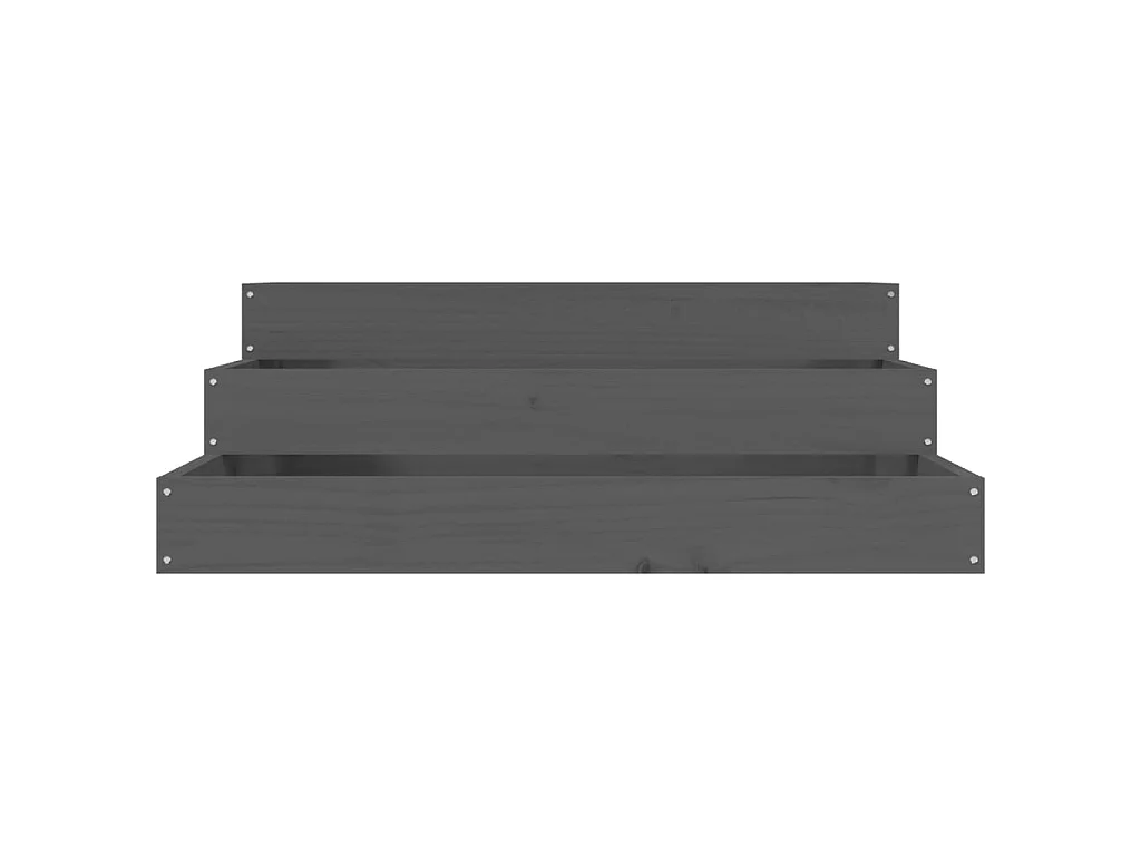 Jardinière Gris 78x78x27 cm Bois massif de pin BE2862