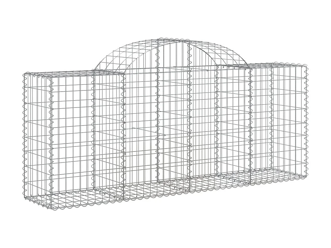 Panier de gabions arqué 200x50x80/100 cm Fer galvanisé WVGQ5717