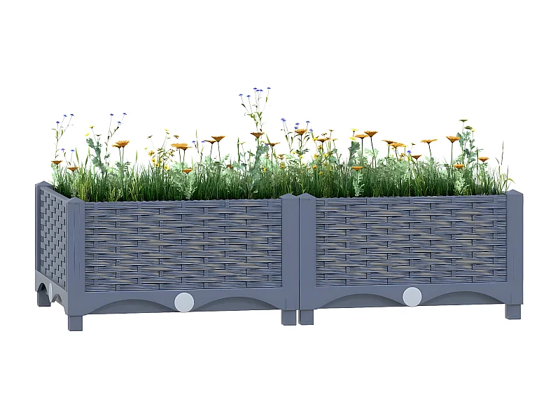 Jardinera polipropileno 80x40x23 cm ES15337