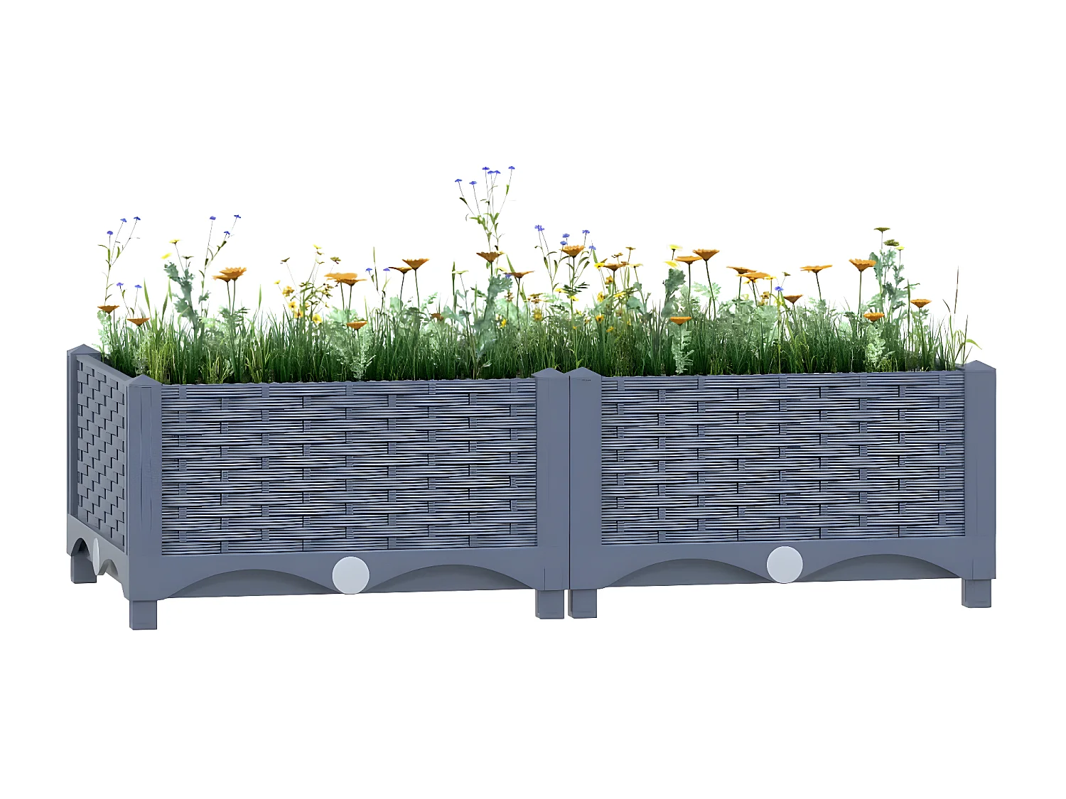 Jardinera polipropileno 80x40x23 cm ES15337