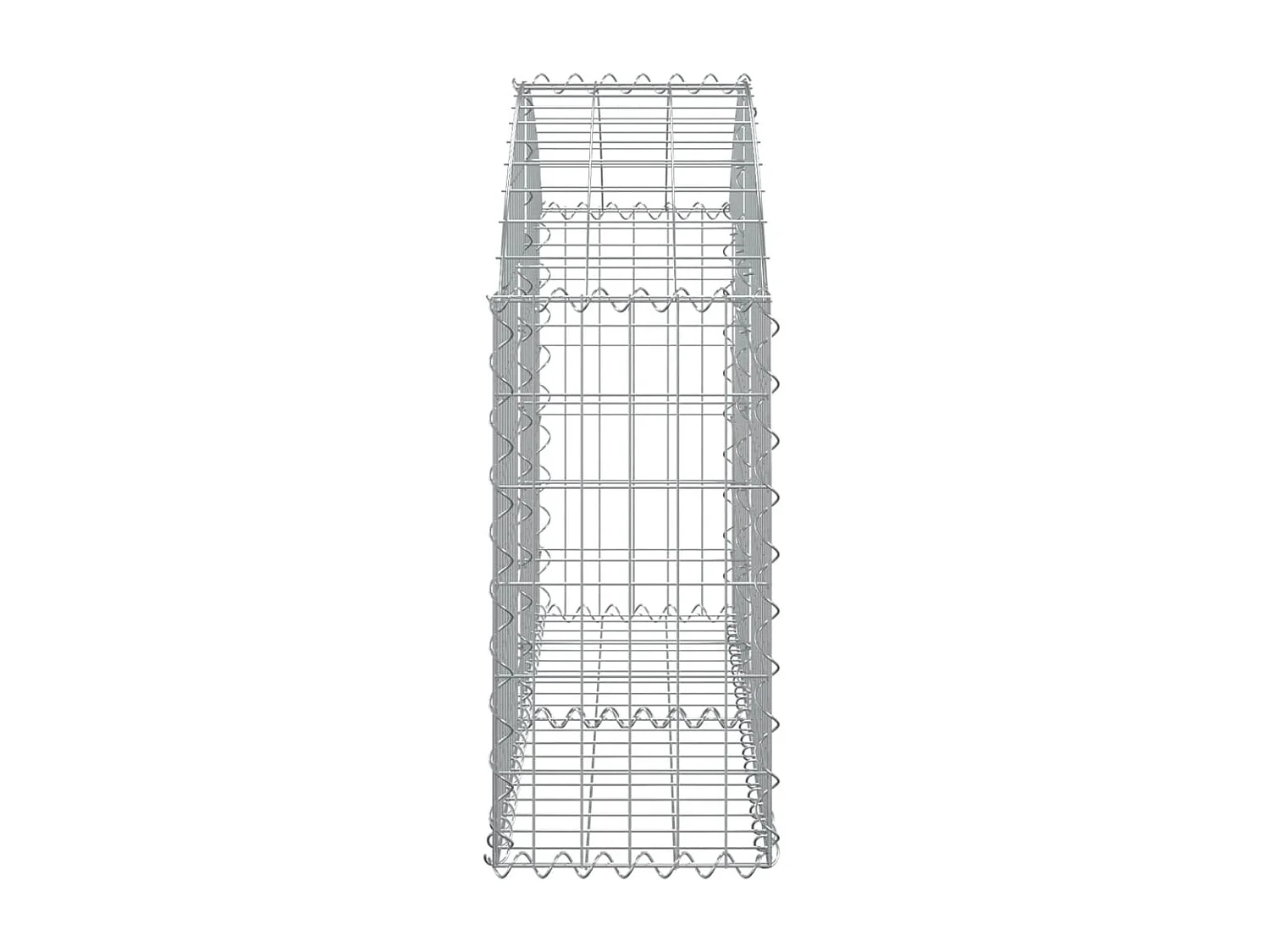 Cesta de gaviones forma arco hierro galvanizado 100x30x60/80 cm ES39350