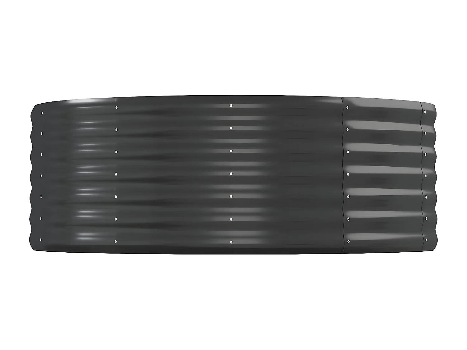 Jardinera arriate acero recubierto polvo antracita 544x100x36cm ES40893