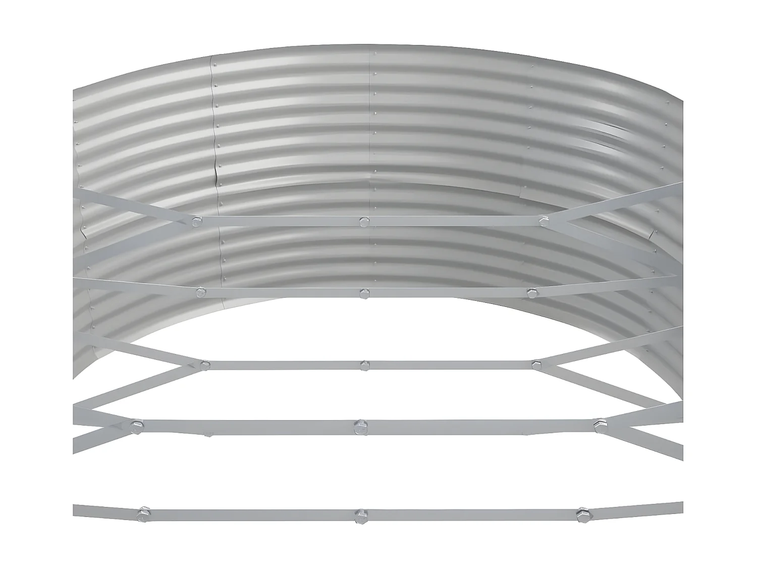 Plantenbak 544x100x36 cm gepoedercoat staal antracietkleurig