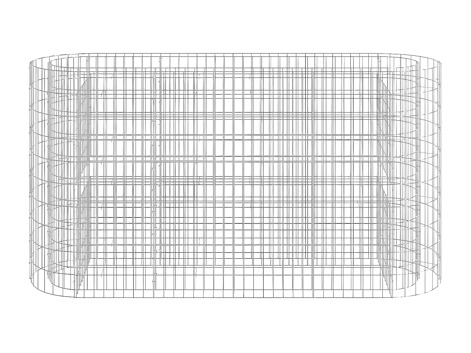 Canteiro elevado/cesto gabião 190x50x100 cm ferro galvanizado PT719707