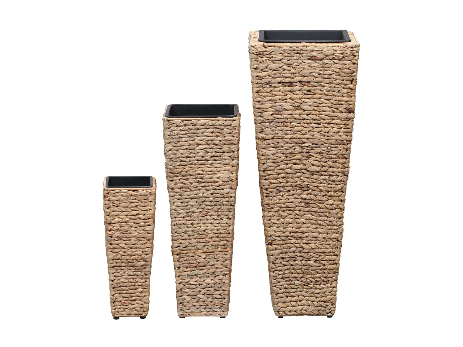 Vasos/floreiras 3 pcs jacinto de água castanho PT157352