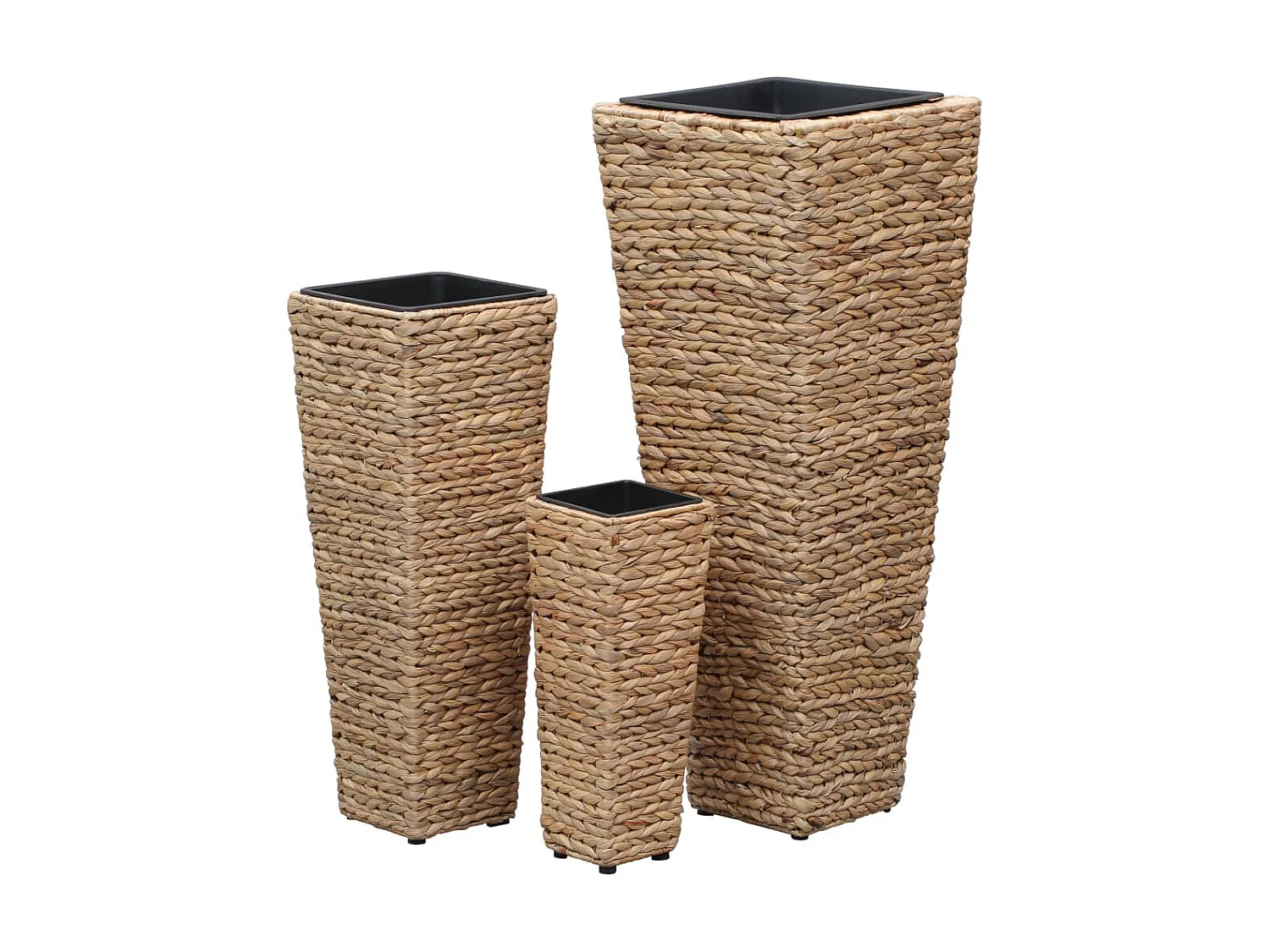 Vasos/floreiras 3 pcs jacinto de água castanho PT157352