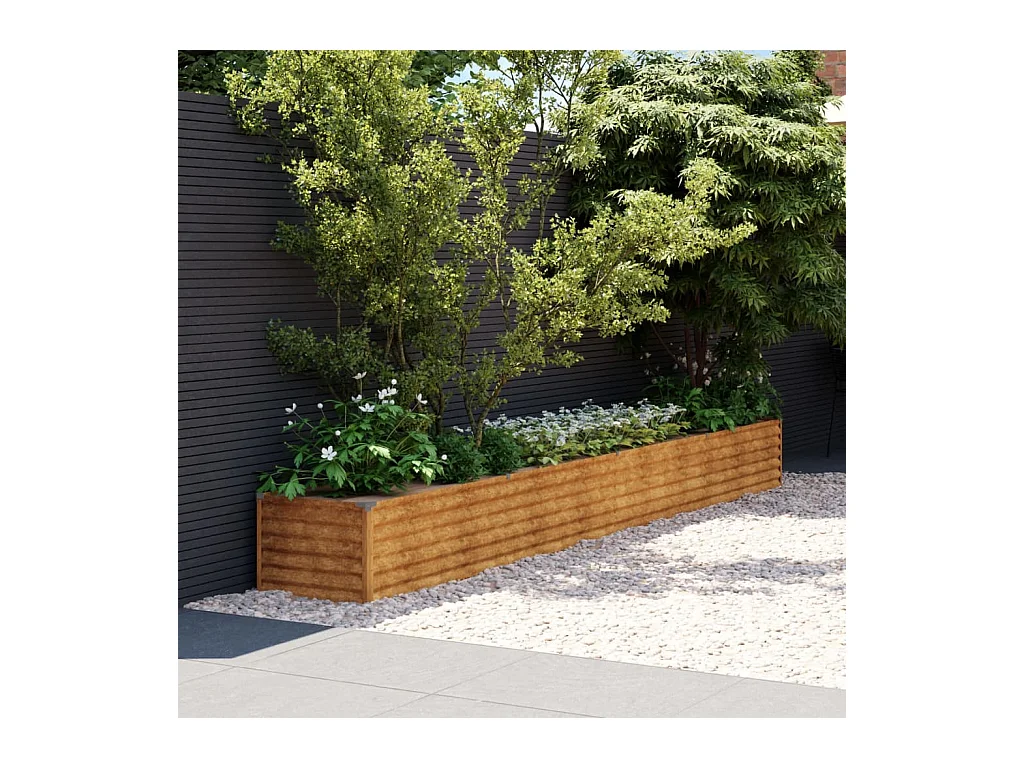 Jardinera acero corten 386x50x36 cm ES38784