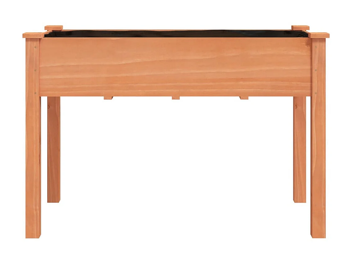 Jardinière avec doublure marron 118x59x76 cm bois massif sapin BE3252