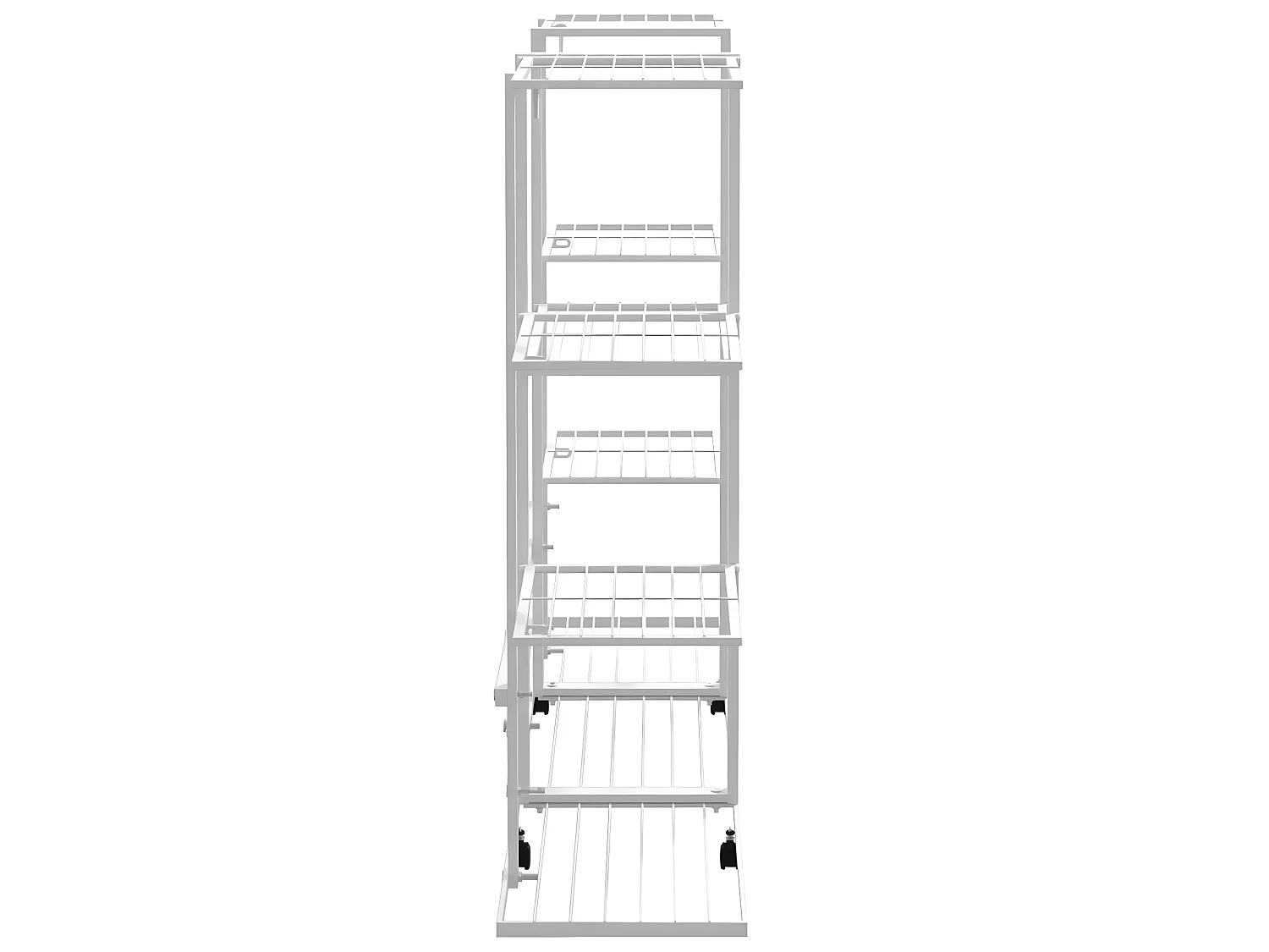 Jardinière avec roues 94,5x24,5x91,5 cm Blanc Fer BE6131