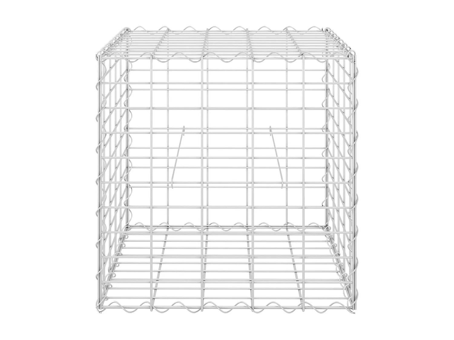 Lit surélevé cube à gabion Fil d'acier 50x50x50 cm WVGQ8042
