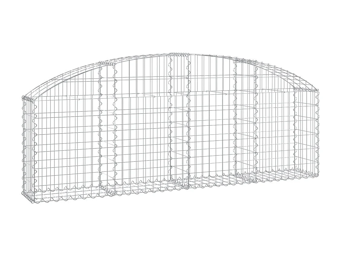 Panier de gabions arqué 200x30x60/80 cm Fer galvanisé WVGQ1606