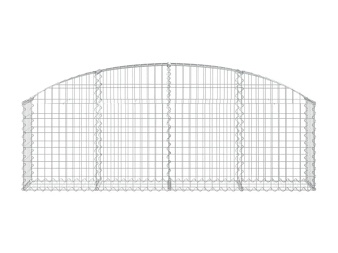 Panier de gabions arqué 200x30x60/80 cm Fer galvanisé WVGQ1606