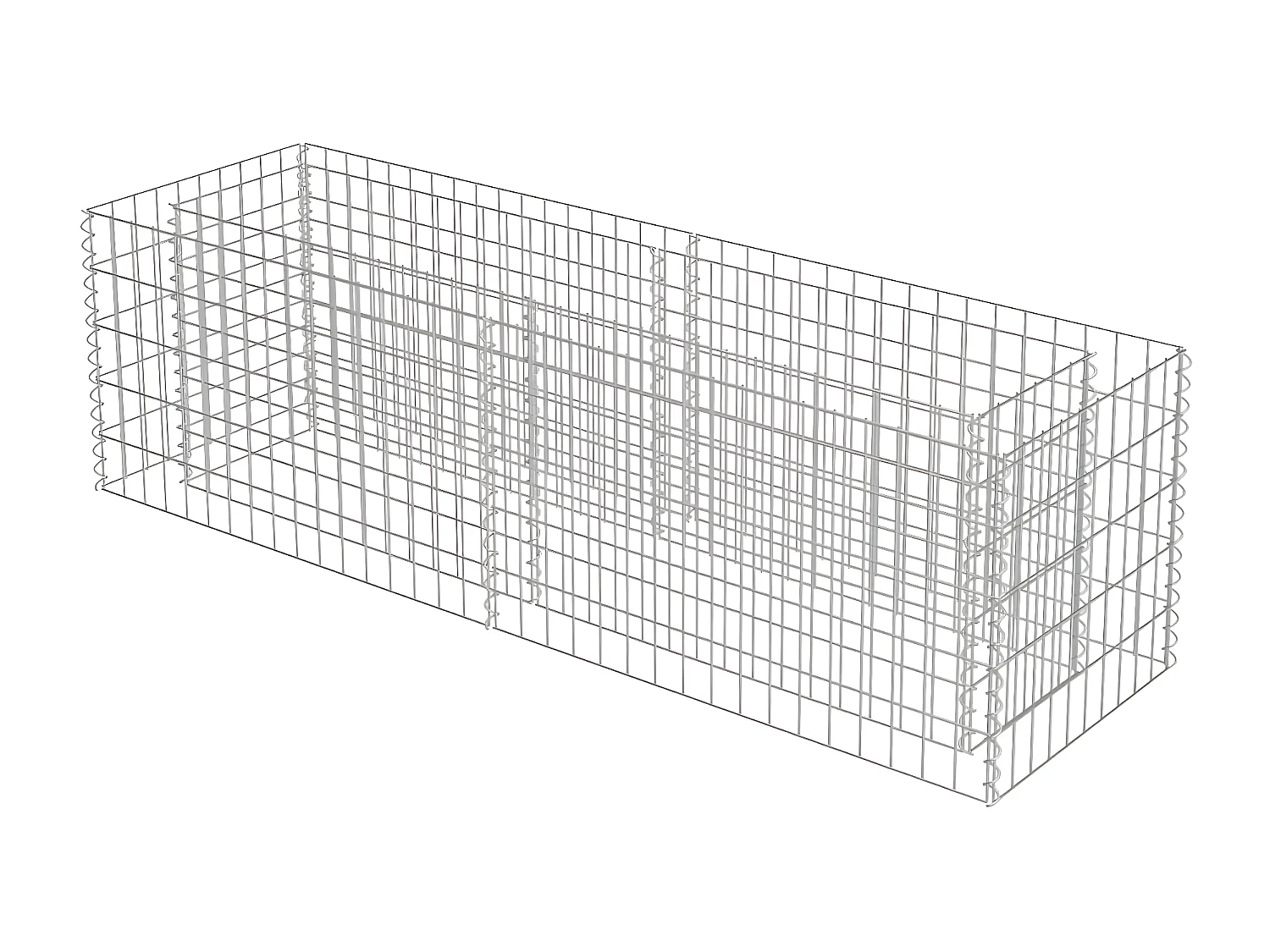 Arriate de gaviones de acero 180x50x50 cm ES99306