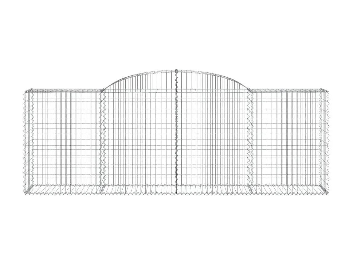 Panier de gabions arqué 300x50x100/120 cm Fer galvanisé WVGQ4281