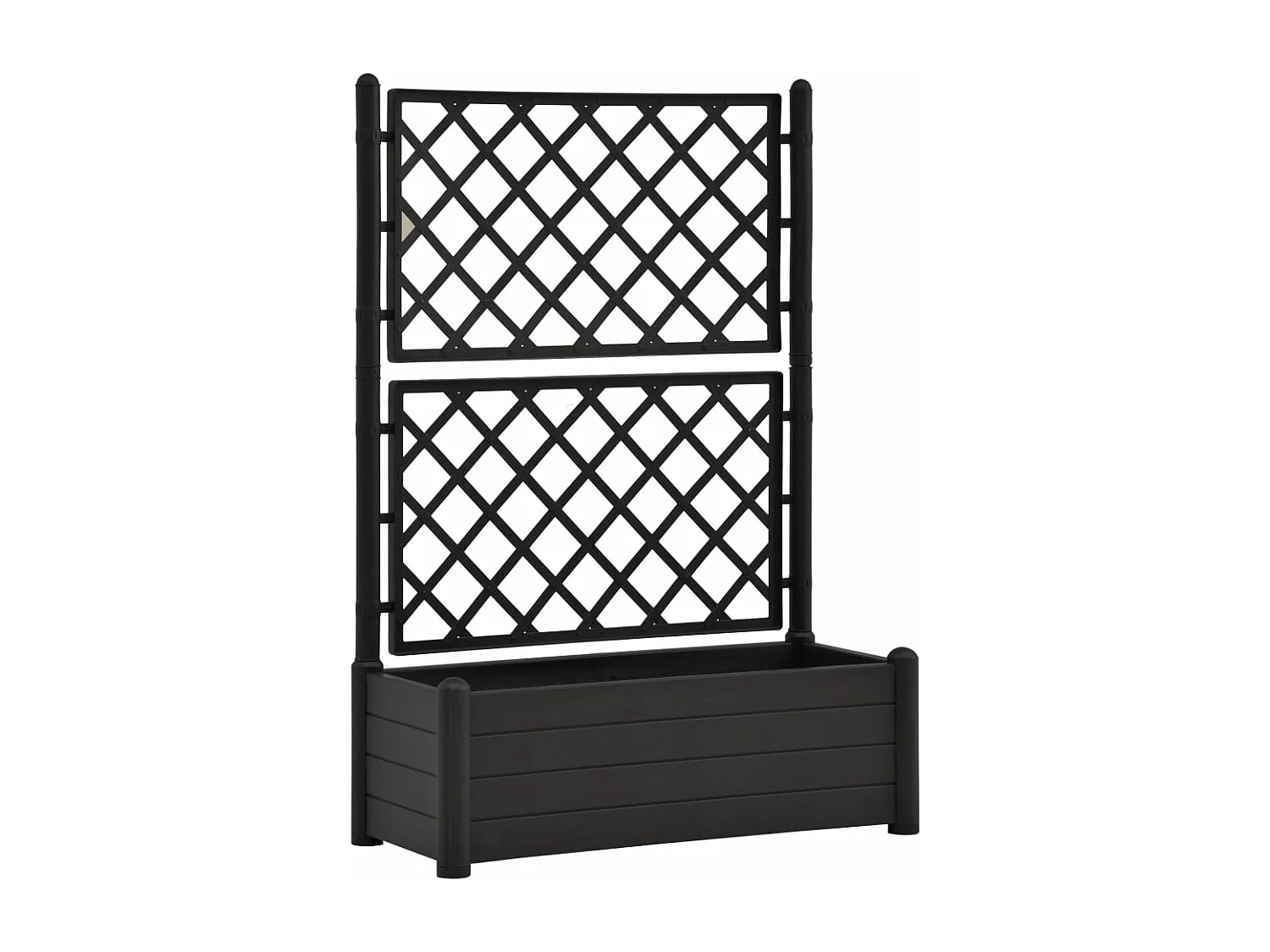 Jardinière avec treillis 100x43x142 cm PP Anthracite BE2366