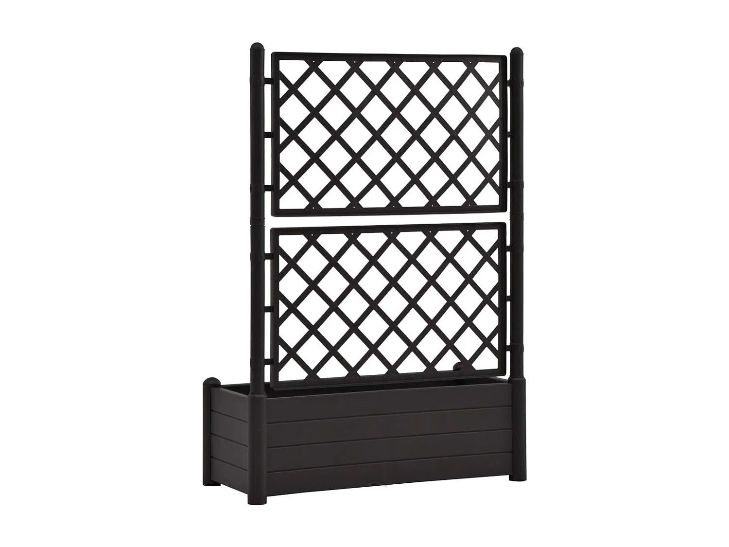Jardinière avec treillis 100x43x142 cm PP Anthracite BE2366