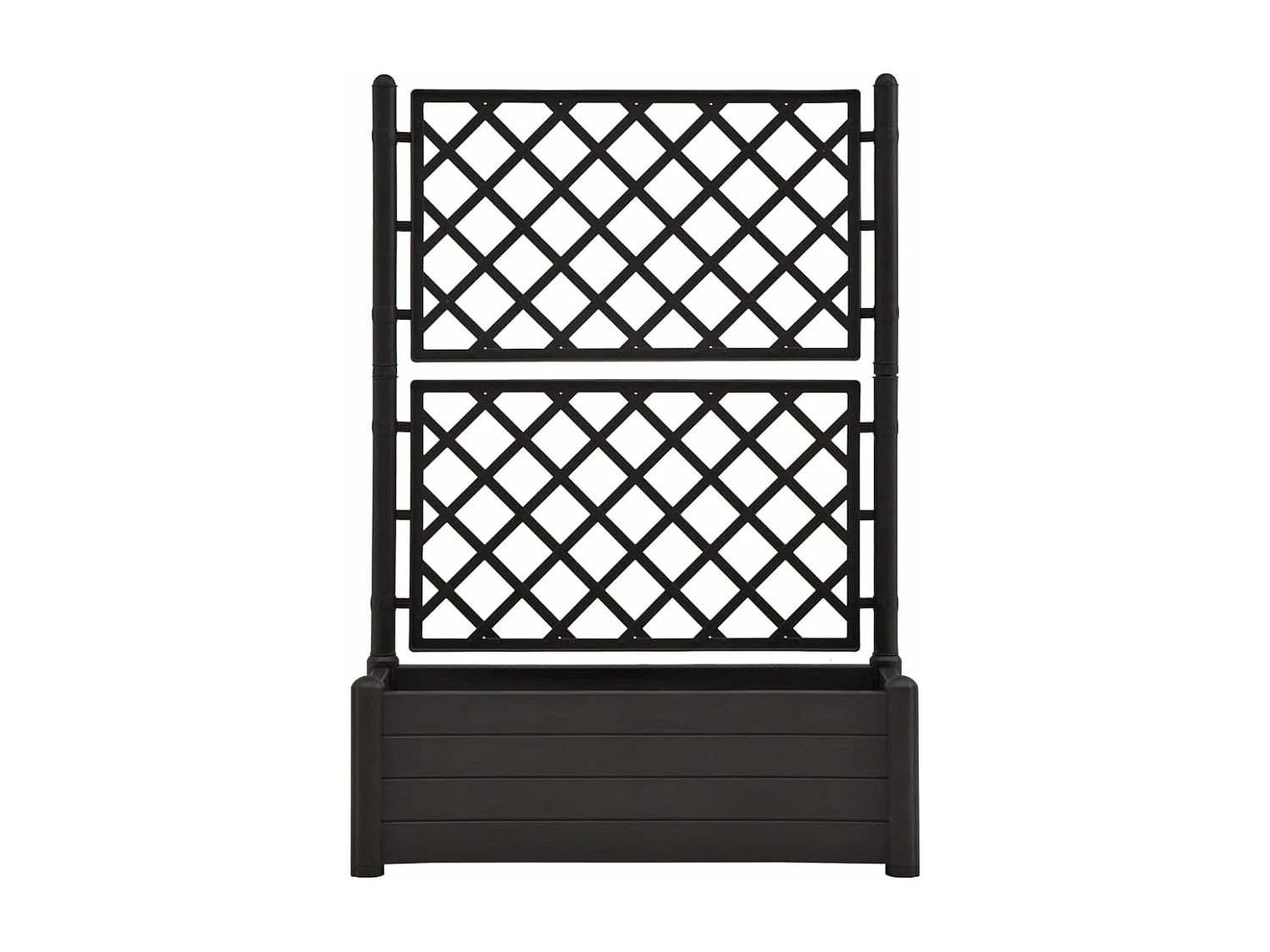 Jardinière avec treillis 100x43x142 cm PP Anthracite BE2366