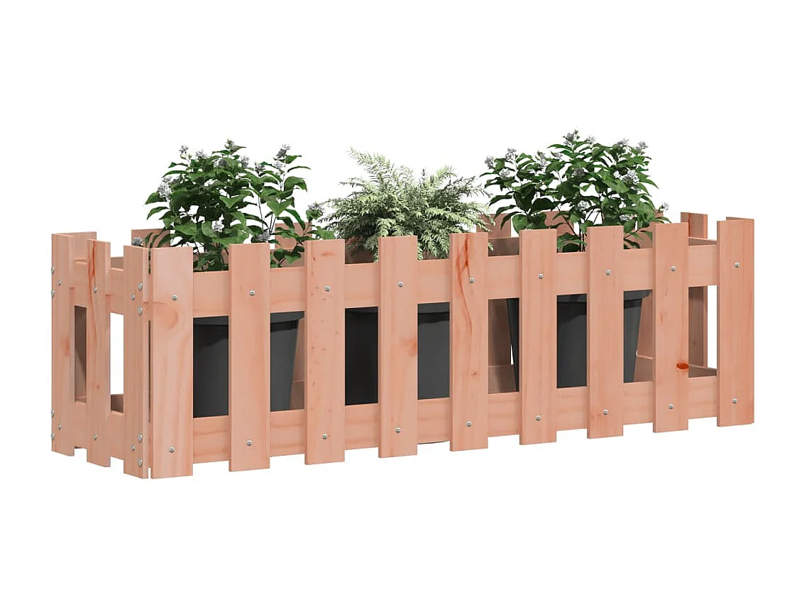 Plantenbak verhoogd hekontwerp 100x30x30 cm massief douglashout