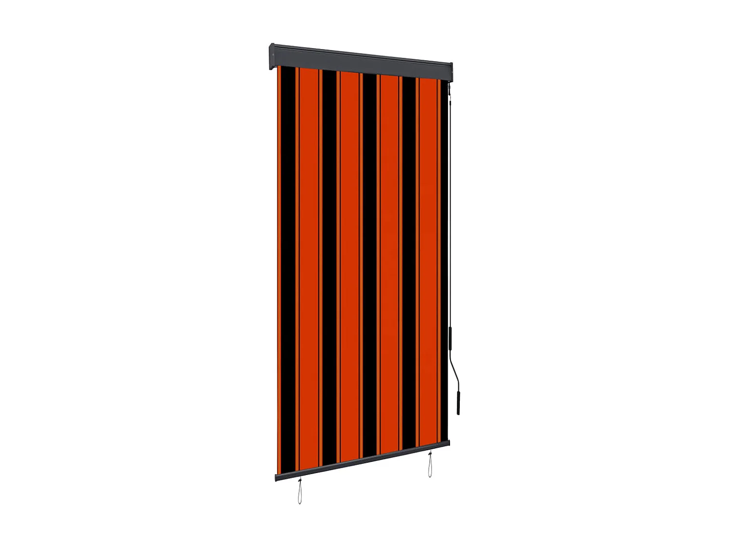 Estor enrollable de exterior naranja y marrón 80x250 cm ES385268