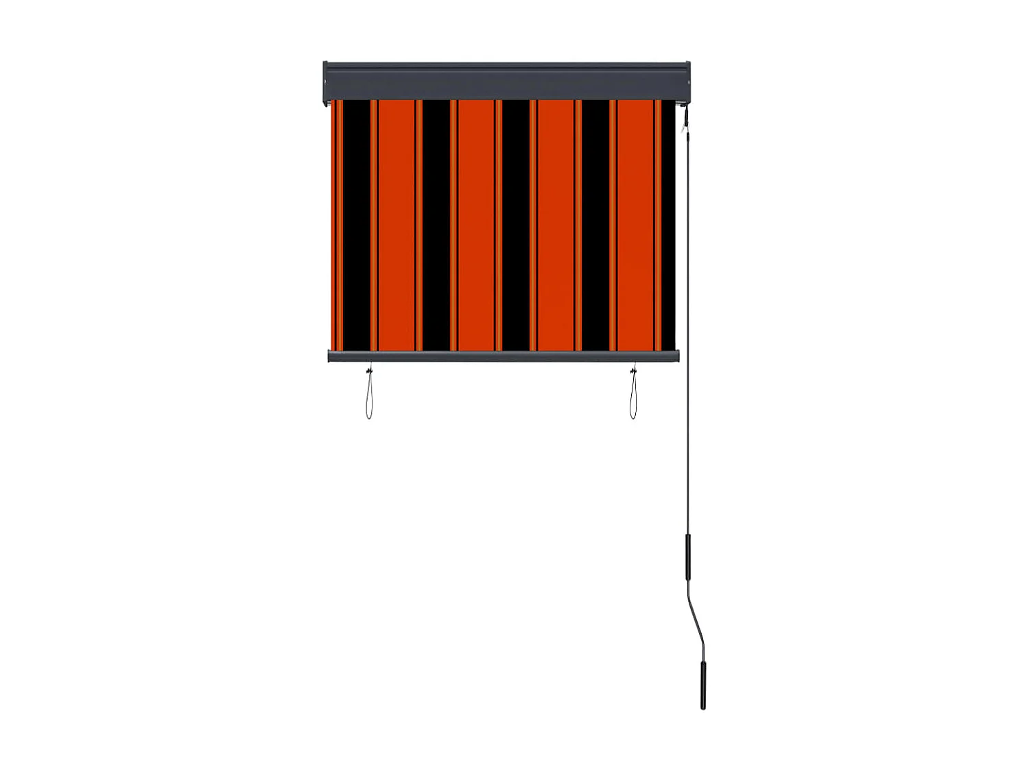 Estor enrollable de exterior naranja y marrón 80x250 cm ES385268
