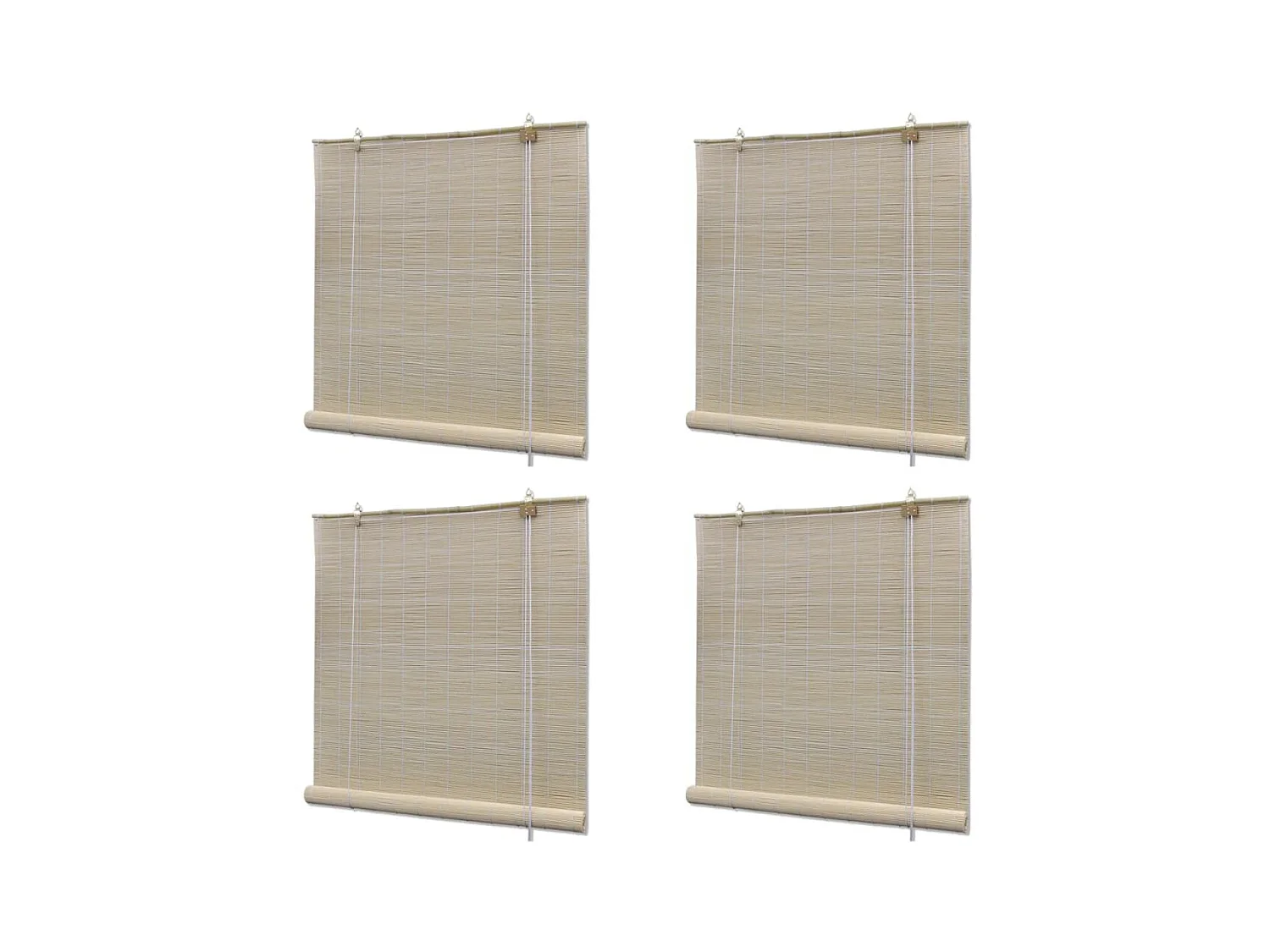 Rolgordijnen 4 st 120x160 cm bamboe natuurlijk NL123822