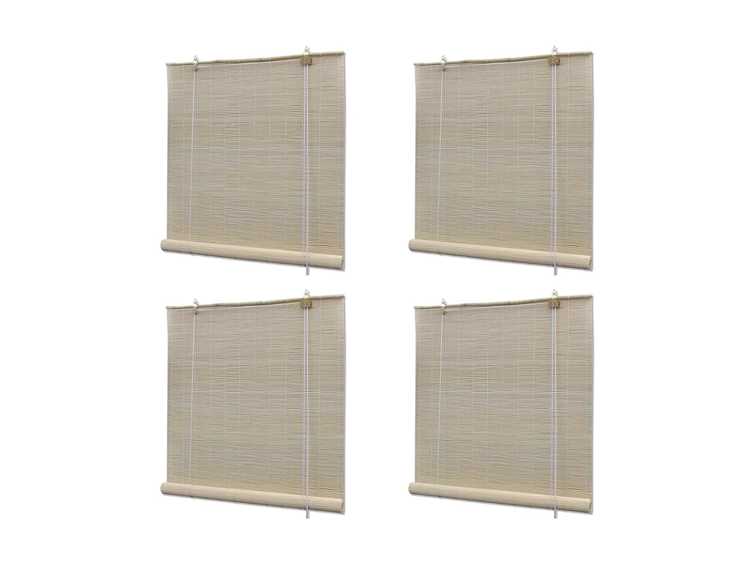 Stores à rouleau Bambou naturel 4 pcs 120x160 cm WVGQ8561