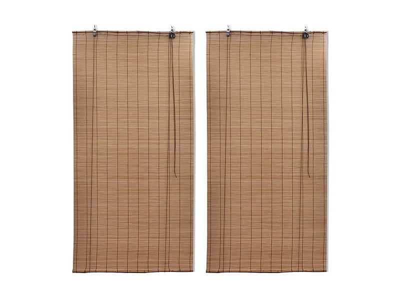 Stores roulants en bambou 2 pcs 150x220 cm Marron WVGQ4326