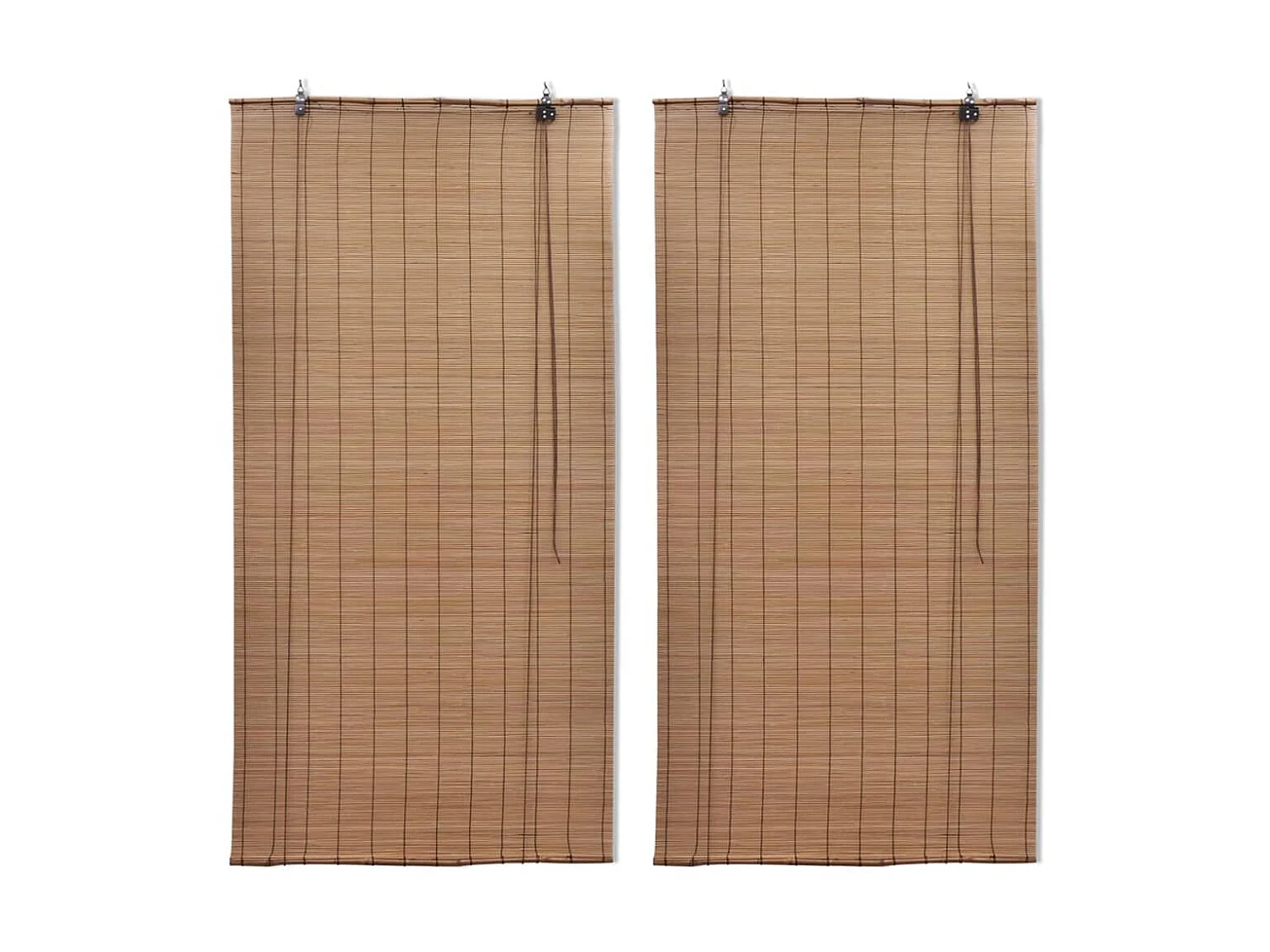 Rolgordijnen 2 st 150x220 cm bamboe bruin NL702872