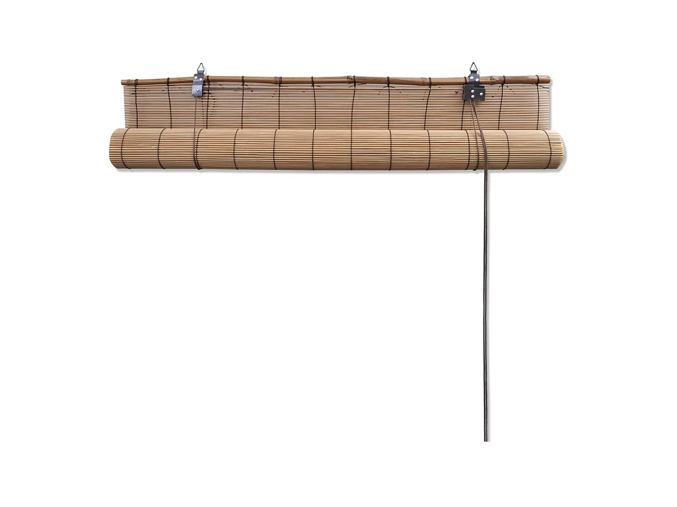 Rolgordijn 150x160 cm bamboe bruin NL588688