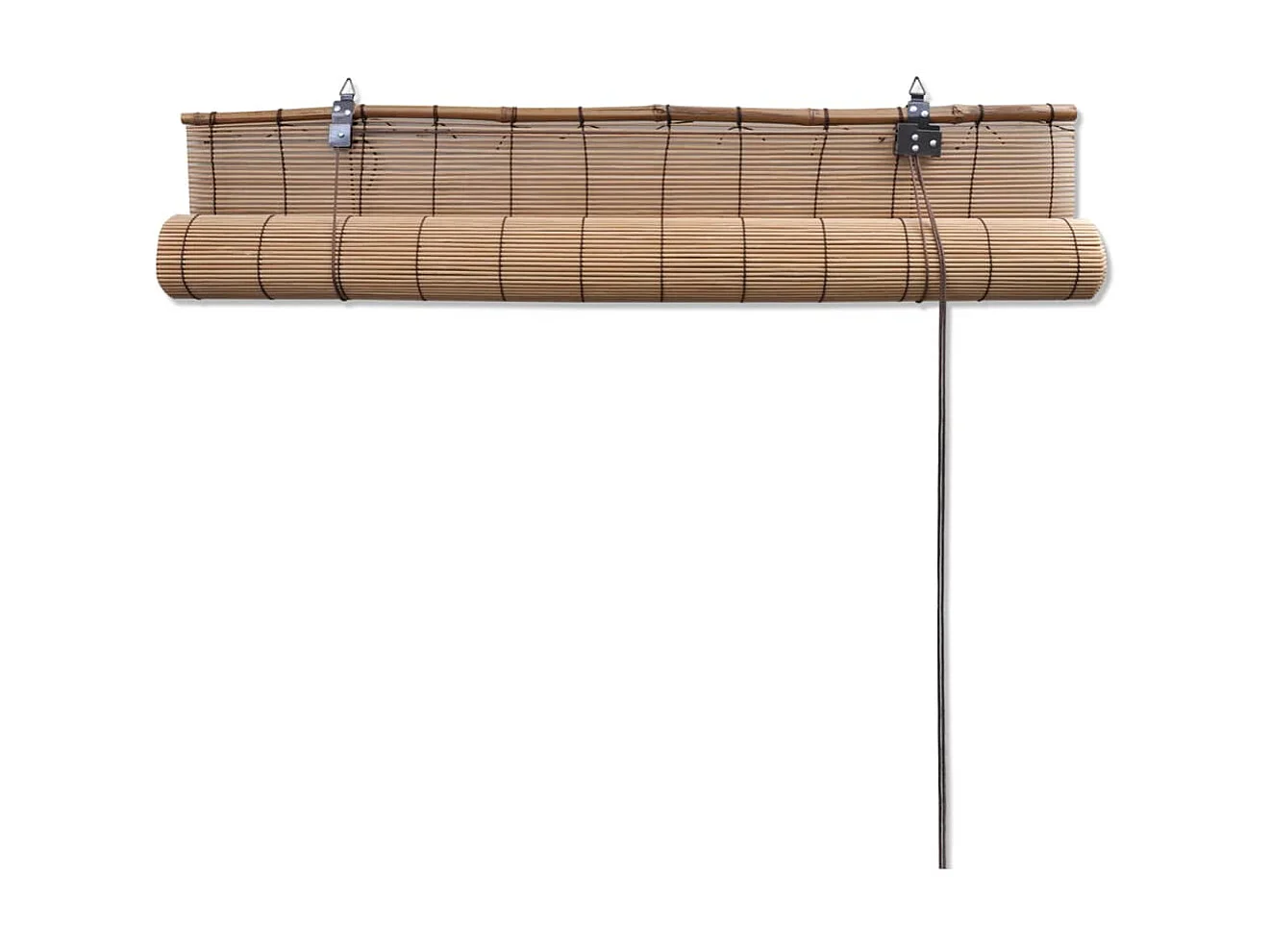 Rolgordijn 150x160 cm bamboe bruin NL588688