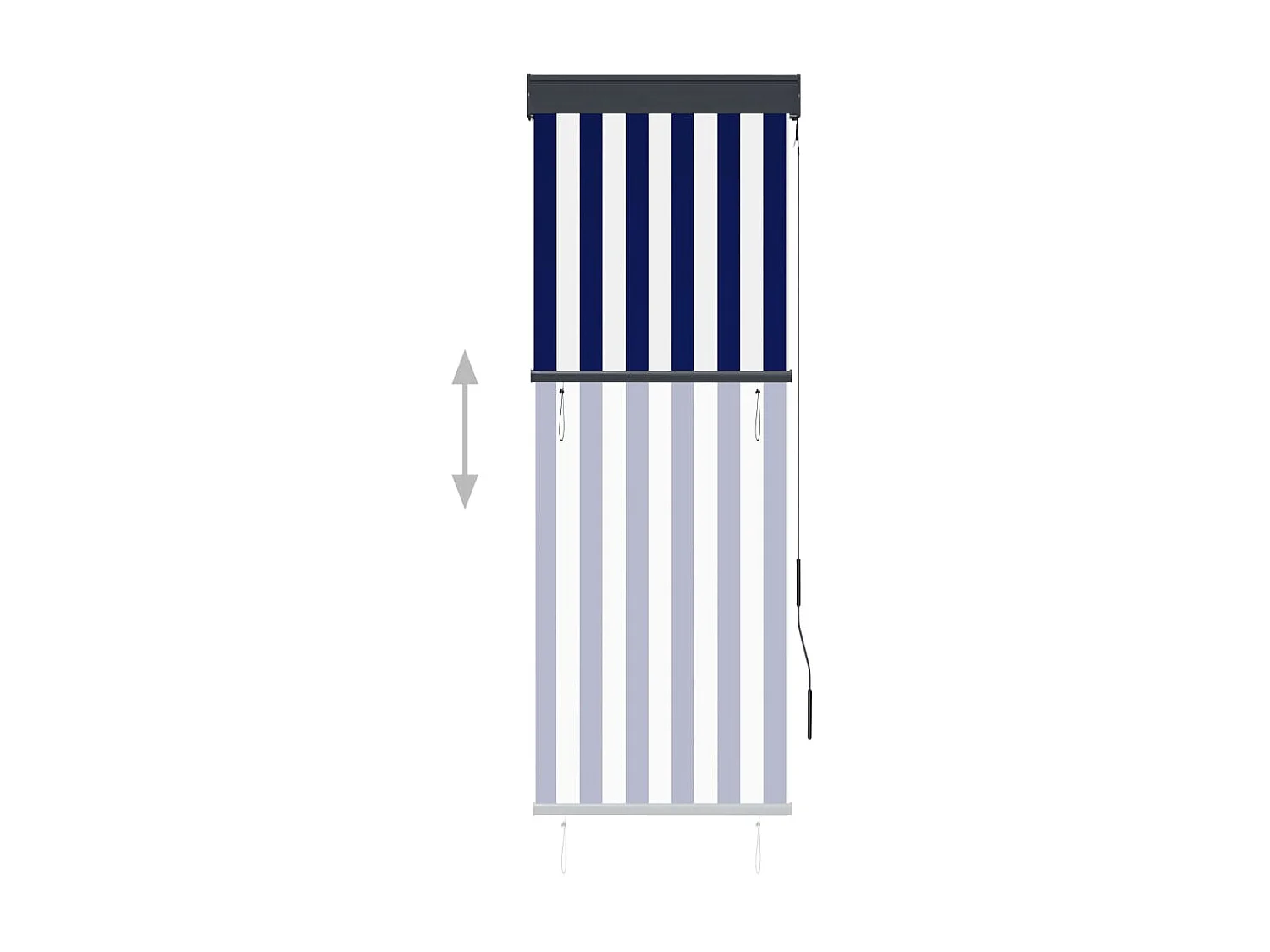 Store roulant d'extérieur 60x250 cm Bleu et blanc WVGQ5746