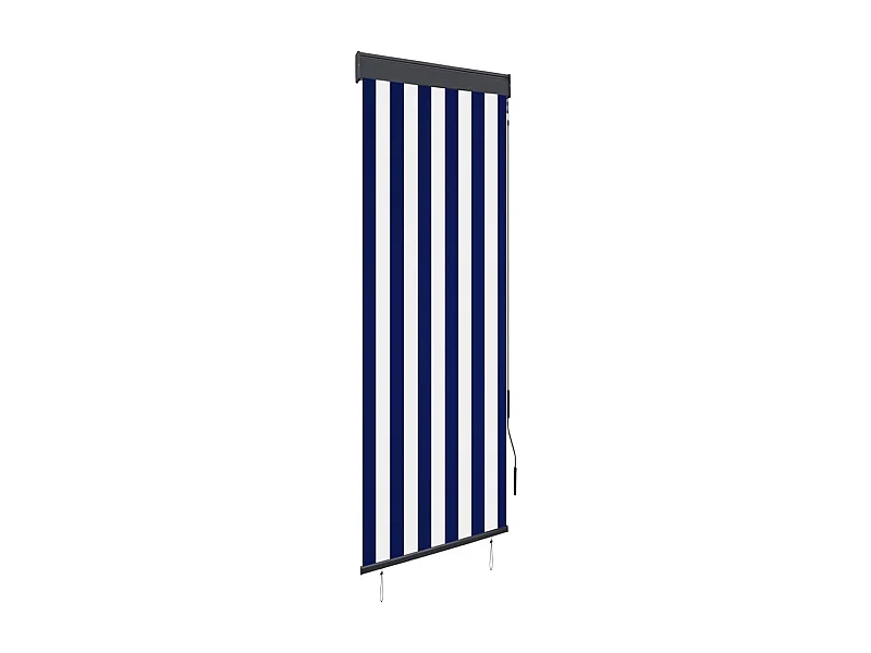 Store roulant d'extérieur 60x250 cm Bleu et blanc WVGQ5746