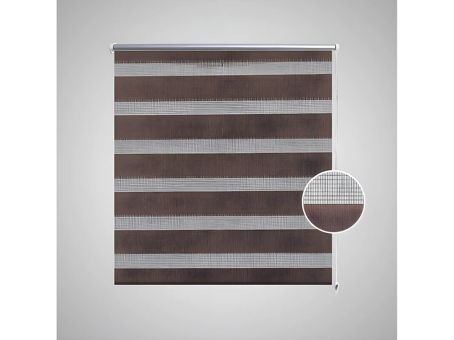 Estore de rolo 40 x 100 cm, linhas de zebra / Café PT124438